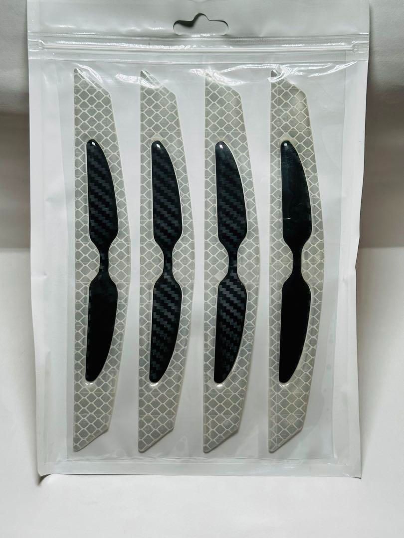 反射ステッカー ドアエッジ プロテクター ホワイト 高反射 車 車載用 サイド 4枚入り ドレスアップ 事故防止 夜間 ドアパンチ 傷 反射シール バイク 車 送料無料|SOLVIONA