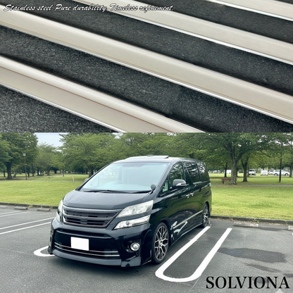 20系　アルファード／ヴェルファイア　サイドメッキガーニッシュ　ステンレス　4ピース×1組｜SOLVIONA