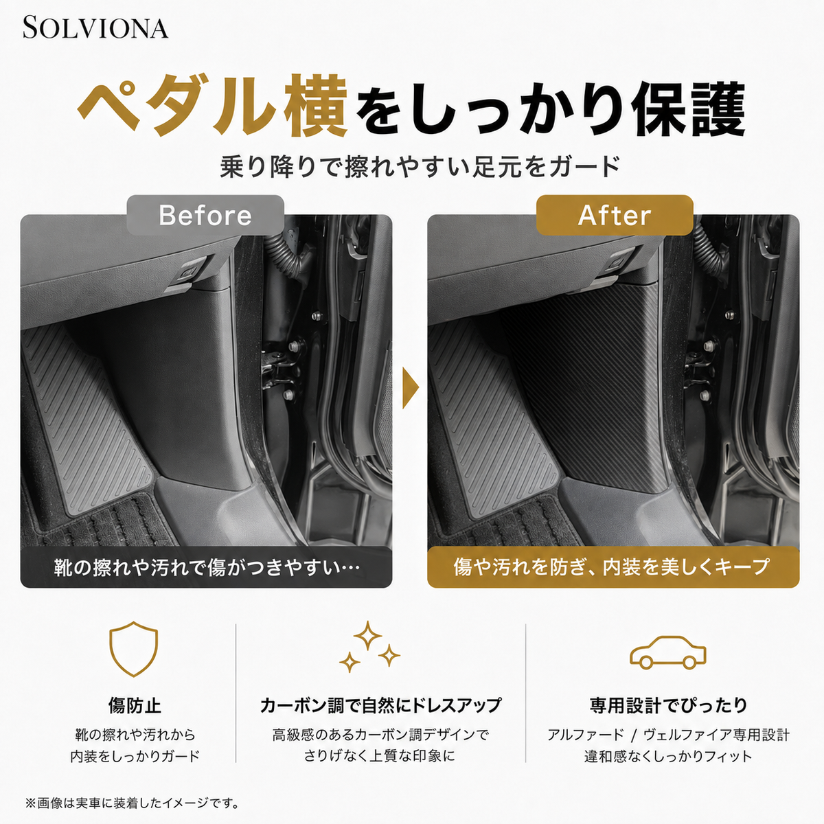 40系アルファード/ヴェルファイア専用　キックガードプロテクター　3点セット　シールタイプ　カット済み