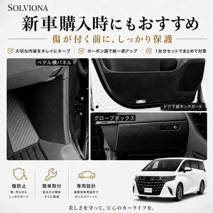 40系アルファード/ヴェルファイア専用　キックガードプロテクター　3点セット　シールタイプ　カット済み