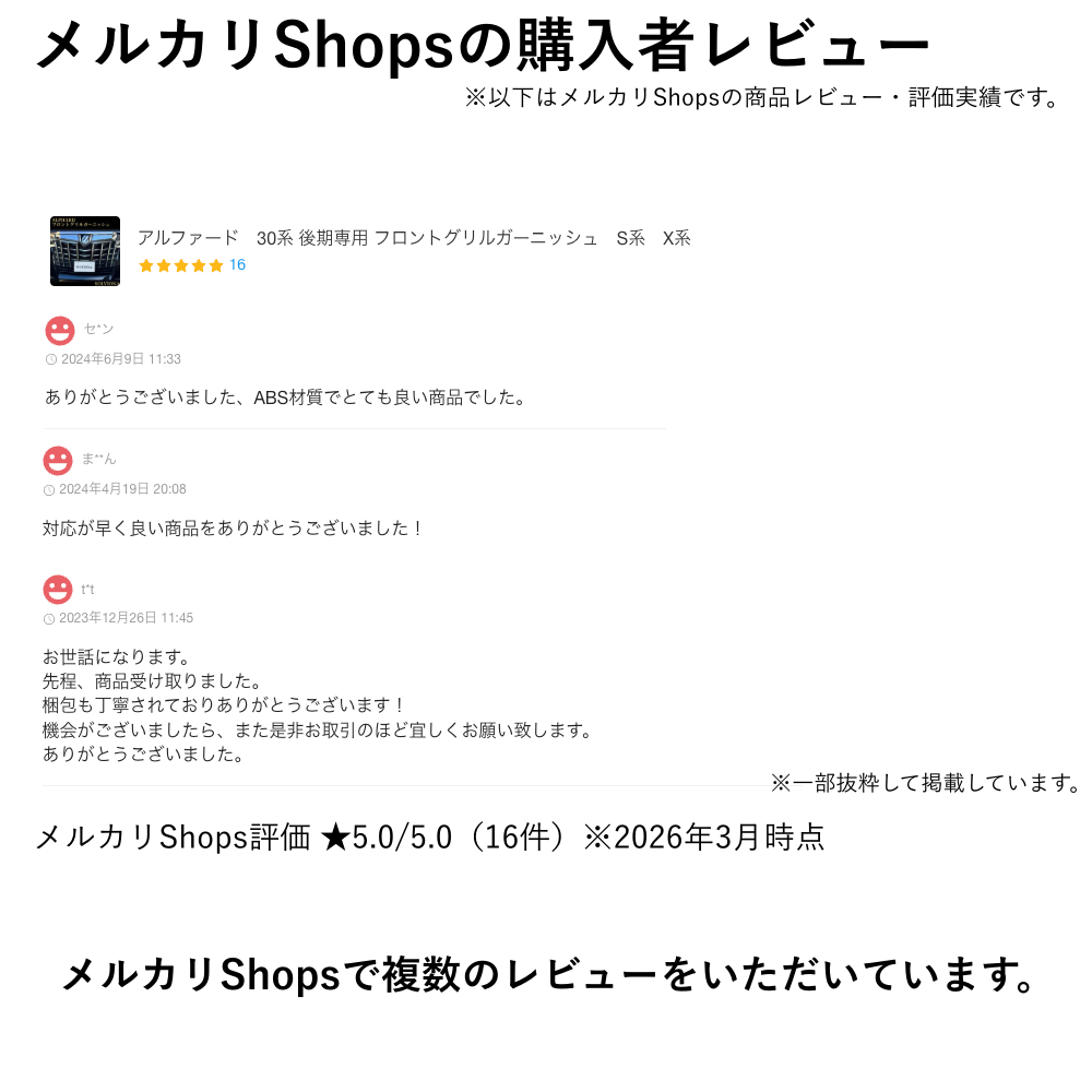 30系　アルファード　後期専用　全グレード対応　フロントグリルメッキカバー　1組セット｜SOLVIONA 　