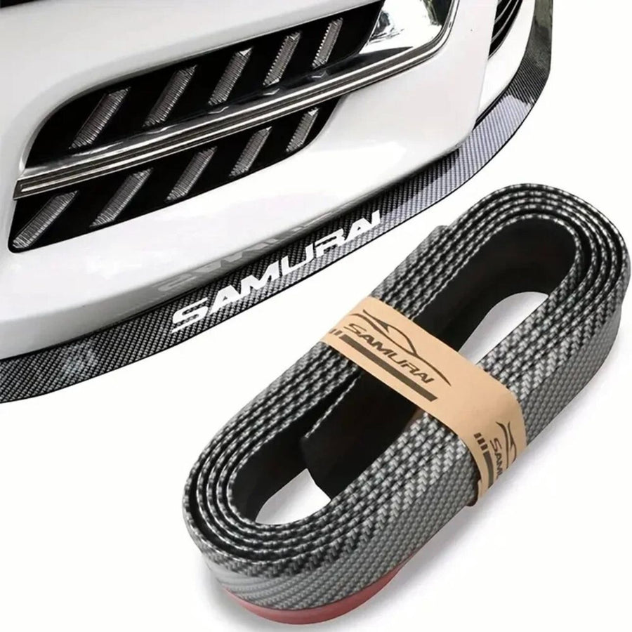 リップガード　1本　フロントエアロガード　ガリ傷防止　アンダーガード　汎用　バンパーガード　プロテクター　リップスポイラー　カーボン調　カスタム　ドレスアップ　2.5m　リムガード　モール　車　エアロパーツ　アクセサリー｜SOLVIONA
