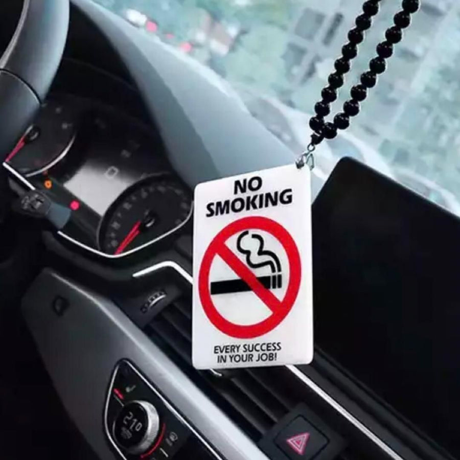 禁煙キーホルダー　かっこいい　車載用　ストラップ　便利　ドレスアップ　レンタカー　営業車　車内　禁煙　ルームミラー　黒真珠　ノンスモーキング　アクセサリー　シェアカー　タクシー　タバコ　火消し｜SOLVIONA