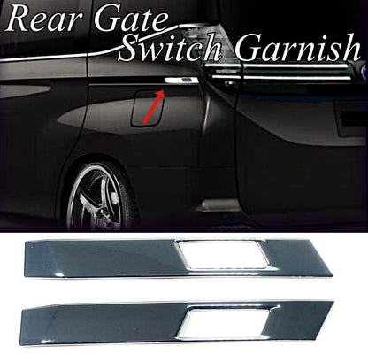 ヴォクシー 　VOXY  ノア　NOAH 90系  リアゲート　スイッチカバー　ガーニッシュ　メッキカバー　サイド　アクセント　高級感　簡単取付　ZWR9#W　MZRA9# 　2ピースセット　送料無料｜SOLVIONA
