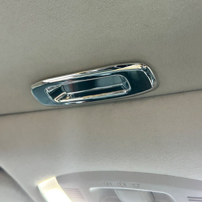 サンルーフトリム　アルファード　ヴェルファイア 　前後2ピースセット　ガーニッシュ　サンルーフ　取手　車種別専用　簡単取付　カスタム　ドレスアップ　天窓　ルーフ｜SOLVIONA