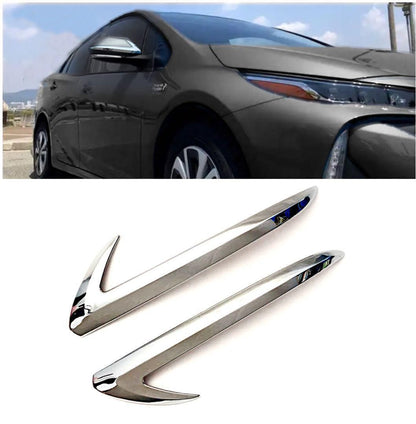 プリウス50系 ドアミラーガーニッシュ　全２ピース　ドレスアップ　サイドミラー　カスタム　車種別専用　鏡面メッキ　両面テープ　メッキ　ハイブリッド　C-HR　カムリ　PHV　外装　エアロパーツ　ABS樹脂　PRIUS｜SOLVIONA