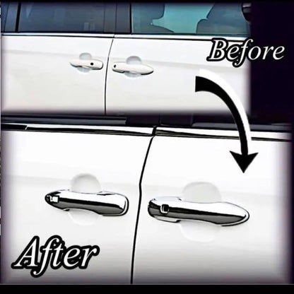 ノア　ヴォクシー　90系　ドアハンドルカバー　NOAH　VOXY　ハンドルガーニッシュ　メッキカバー　ドレスアップ　傷防止　カスタム　トリムカバー　鏡面　簡単取付　全グレード対応　ドアノブ　アウタードア　全４ピース｜SOLVIONA