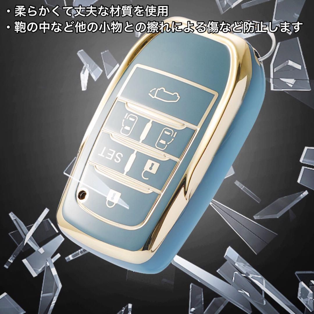 30系　アルファード／ヴェルファイア　前期／後期　６ボタン用　スマートキーカバー　フルカバータイプ　TPU　レッド｜SOLVIONA