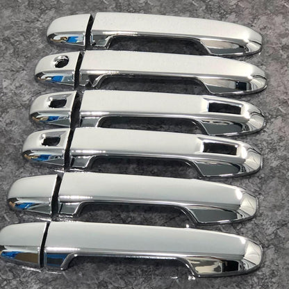 ノア　ヴォクシー　80系　ドアハンドルカバー　全12ピース　全グレード対応　VOXY NOAH　専用設計　ドレスアップ　カスタム　エアロパーツ　鏡面メッキ　両面テープ　ABS樹脂　トリムカバー　アウターハンドル　簡単取付｜SOLVIONA