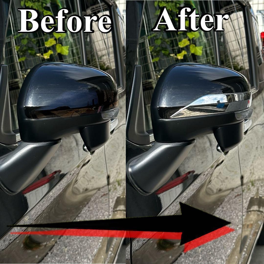 ルーミー　ドアミラー　ガーニッシュ　サイドミラー　ジャスティ　トール　メッキカバー　前期後期　ドレスアップ　カスタム　簡単取付　装飾　2ピース　鏡面メッキ　M900A M901A 外装　ROOMY｜SOLVIONA