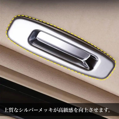 30系／20系　アルファード／ヴェルファイア サンルーフトリムガーニッシュ　艶消しシルバー　2ピースセット｜SOLVIONA