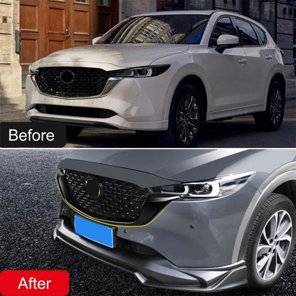 CX-5 　フロントグリルガーニッシュ　 2017年　ピアノブラック　2ピース｜SOLVIONA