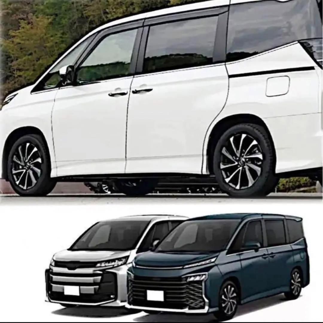 ノア　ヴォクシー　90系　ドアハンドルカバー　NOAH　VOXY　ハンドルガーニッシュ　メッキカバー　ドレスアップ　傷防止　カスタム　トリムカバー　鏡面　簡単取付　全グレード対応　ドアノブ　アウタードア　全４ピース｜SOLVIONA