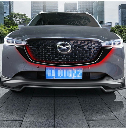 CX-5 　フロントグリルガーニッシュ　 2017年　ピアノブラック　2ピース｜SOLVIONA