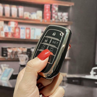 30系　アルファード／ヴェルファイア　前期／後期　６ボタン用　スマートキーカバー　フルカバータイプ　TPU　レッド｜SOLVIONA