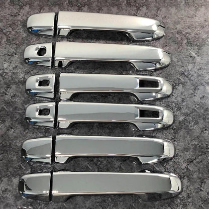 ノア　ヴォクシー　80系　ドアハンドルカバー　全12ピース　全グレード対応　VOXY NOAH　専用設計　ドレスアップ　カスタム　エアロパーツ　鏡面メッキ　両面テープ　ABS樹脂　トリムカバー　アウターハンドル　簡単取付｜SOLVIONA