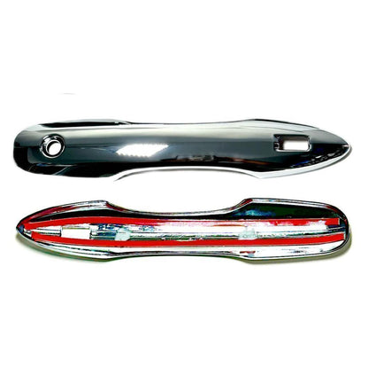 プリウス60系　ドアハンドルカバー　全2ピース　全グレード対応　PRIUS　専用設計　ドレスアップ　カスタム　エアロパーツ　鏡面メッキ　両面テープ　ABS樹脂　トリムカバー　アウターハンドル　簡単取付｜SOLVIONA