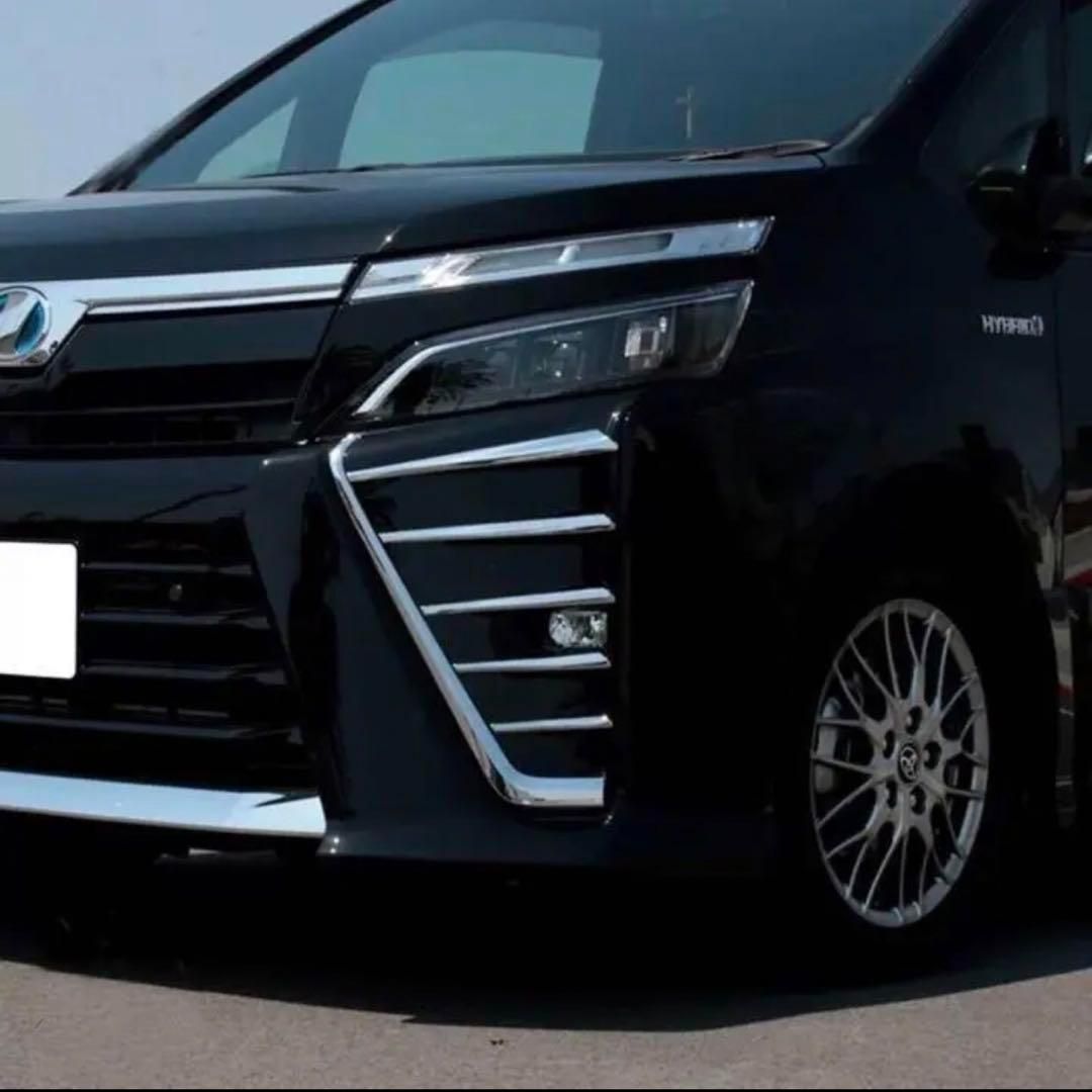 ヴォクシー  80系　フロントフォグガーニッシュ　VOXY 　フォグ　メッキカバー　ZS　煌　トヨタ　鏡面メッキ　簡単取付　ドレスアップ　カスタム　１０本セット　スタイリッシュ｜SOLVIONA