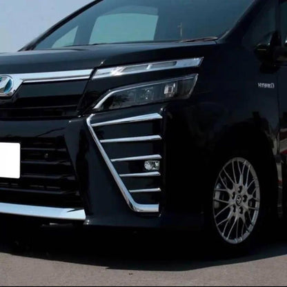 ヴォクシー  80系　フロントフォグガーニッシュ　VOXY 　フォグ　メッキカバー　ZS　煌　トヨタ　鏡面メッキ　簡単取付　ドレスアップ　カスタム　１０本セット　スタイリッシュ｜SOLVIONA