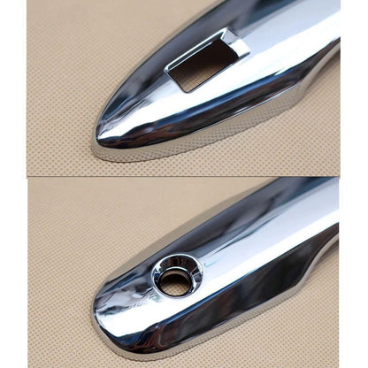 ドアハンドルカバー　プリウス　50系　カローラ　ヤリス　メッキハンドルカバー　ハンドルガーニッシュ　メッキカバー　ドレスアップ　傷防止　カスタム　トリムカバー　鏡面　簡単取付　ドアノブ　アウタードア　全４ピース｜SOLVIONA