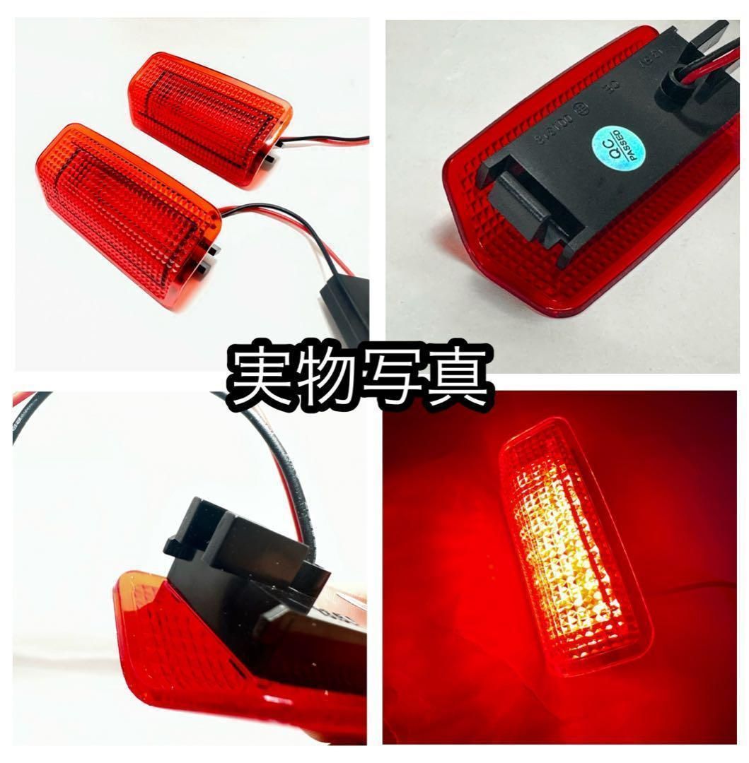 30系　アルファード／ヴェルファイア　18発LED純正交換用カーテシランプ　発光色：レッド　US仕様　2個セット｜SOLVIONA