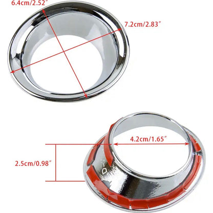 ハリアー　80系 　全グレード対応　車種別専用　フォグランプガーニッシュ　2ピース1台分　カスタム　ドレスアップ　簡単取付　車種別専用　HARRIER　フォグライト　メッキカバー　フロント　バンパー　装飾｜SOLVIONA