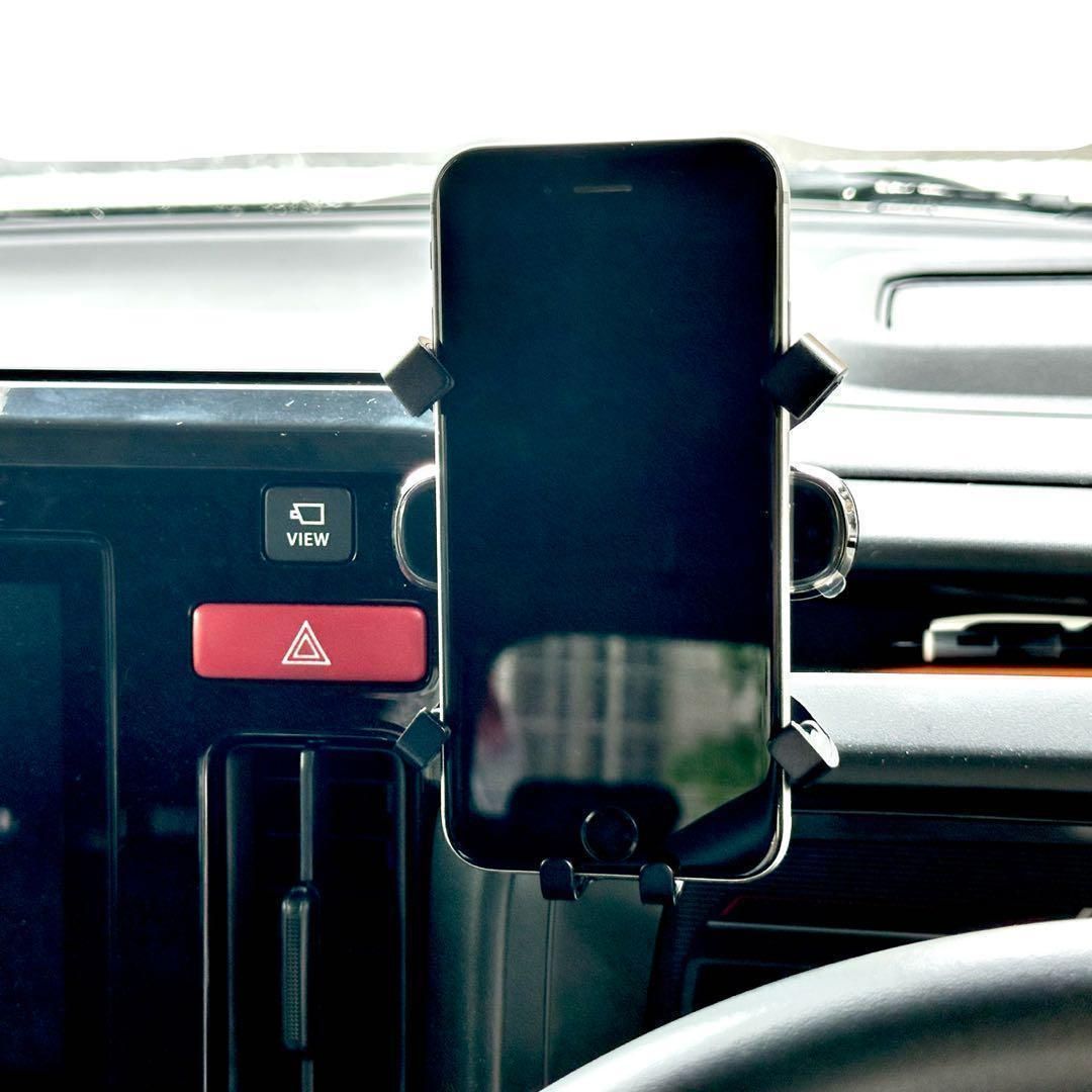 スペーシア スマホホルダー MK54S MK94S 専用 9インチディスプレイオーディオ対応 カスタム ギア 対応 スズキ SUZUKI 専用設計 スマートフォンホルダー 車載ホルダー 内装 カスタムパーツ｜SOLVIONA